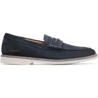 Clarks Heren Premium Atticus LT Slip Schoenen Navy Suede