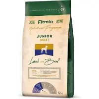 Fitmin Dog Nutritional Programme Maxi Junior Lamb&amp;Beef 12 kg voor puppy's van grote rassen