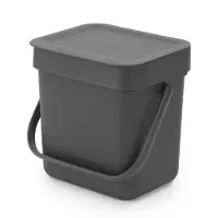 Brabantia Sort & Go afvalemmer 3 liter dark grey |