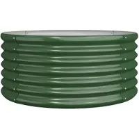 vidaXL Plantenbak 80x80x36 cm gegalvaniseerd staal groen