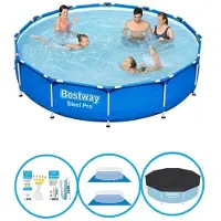 Bestway Steel Pro, ronde opblaasbare zwembad - 366x76 cm - 6-delig, model S22748
