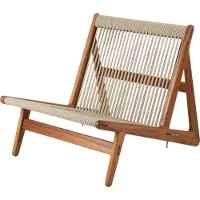 Gubi MR01 Initial outdoor lounge chair Geolied irokohout