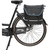 Beck Dubbele fietstas SPRTV Blauwe Bies 40L Zwart