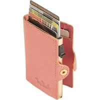 Tony Perotti Dames Furbo Leren RFID pasjeshouder met papiergeldvak, Roze