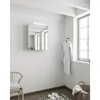 Mondiaz Cubb spiegelkast 60x70x16cm greey met 1 deur