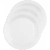 SANTEX feest bordjes rond wit - karton - 30x stuks - 22 cm - Feestbordjes