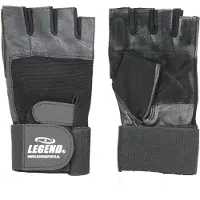 Legend Sports Fitness handschoenen leder Heren/Dames Zwart Leer