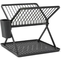 Brabantia SinkSide Afdruiprek - Inklapbaar - Met Bestekhouder - Compact - Dark Grey