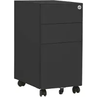 vidaXL Ladeblok verrijdbaar 30x45x59 cm staal antracietkleurig