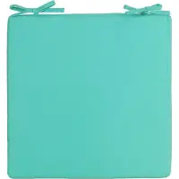 Anna's Collection Stoelkussen - aqua groen - binnen en buiten - 40 cm - tuinstoelkussens