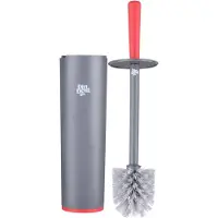 Dirt Devil WC borstel met Houder - Stevige Houder - 39 x 12 x 16 CM - GrijsRood