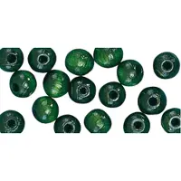 Rayher Hobby Armbandjes rijgen 230 donkergroene houten kralen 6 mm - Hobbykralen