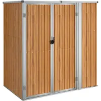 vidaXL Tuinschuur 161x89x161 cm gegalvaniseerd staal bruin