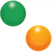 Aidapt Stressbal set van 2 - Groen & Oranje - Voor hand, pols en onderarmoefeningen - 5cm diameter - knijpballetje