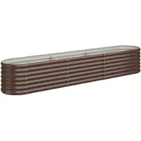 vidaXL Plantenbak 224x40x36 cm gegalvaniseerd staal bruin