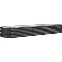 vidaXL Plantenbak 296x80x36 cm gegalvaniseerd staal antracietkleurig