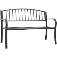 vidaXL Tuinbank 120 cm staal grijs