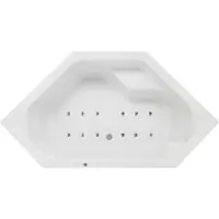 Lambini Designs Venetië bubbelbad 145x145cm elektronisch 12 aerojets chroom