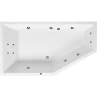 Lambini Designs Florence bubbelbad 160x90cm elektronisch links 6+4+2 hydrojets chroom
