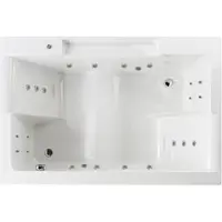 Lambini Designs Puglia bubbelbad 180x120cm elektronisch 6+4+2 hydrojets chroom