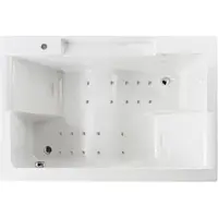 Lambini Designs Puglia bubbelbad 180x120cm pnuematisch 12 aerojets chroom