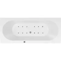 Lambini Designs Round bubbelbad 190x90cm pneumatisch 12 aerojets chroom