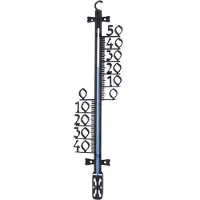 Nature Profielthermometer kunststof zwart 46,5x11x3cm