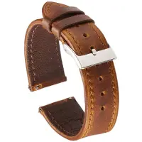 SmartphoneClip Horlogeband - Vintage Leer - 22 mm - Cognac - Horlogebandjes