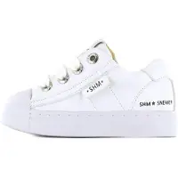 Shoesme SH21S001-J leren sneakers wit Jongens/Meisjes Leer Effen - maat 21