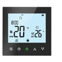 Quality Heating - Elektrische vloerverwarming thermostaat - 5 daags programmeerbaar - touch screen - PRF-78 zwart - Universeel toepasbaar