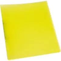 Q-CONNECT ringmap, PP, 2 ringen, 16 mm, transparant geel 12 stuks