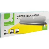 Q-CONNECT 4-gaatsperforator, tot 25 blad, zwart 24 stuks