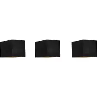 QAZQA Set van 3 moderne wandlampen zwart - Transfer