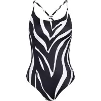 Triumph Summer Mix & Match OP 01 pt Dames Badpak - Maat D40 - Gestreept zwart wit