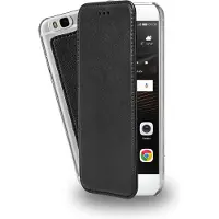 Azuri booklet transparant backcover & magnetische sluiting - zwart - Huawei P9 Lite