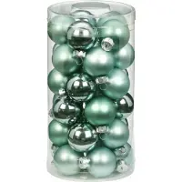 Merkloos Inge Christmas Kerstballen - 30x st - mintgroen - D4 cm - glas - Kerstbal