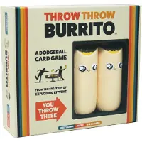 Exploding Kittens Throw Throw Burrito – - Hilarisch Partyspel – Kaartspel voor Familie en Vrienden - Gooi met Squishy Burrito's! - Nederlandstalig