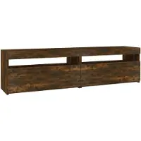vidaXL Tv-meubelen met LED-verlichting 2 st 75x35x40 cm gerookt eiken