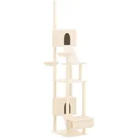 vidaXL Kattenmeubel vloer tot plafond 277-303 cm crèmekleurig