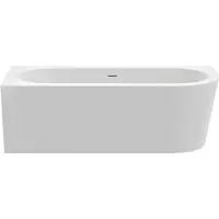 Xenz Charley L 180x80x60 hoekbad glans wit incl. waterval vulcombi glans wit