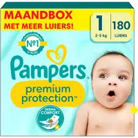 Pampers Premium Protection Luiers Maat 1 – Maandbox 180 Luiers