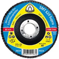 Klingspor Lamellenschuurschijf | d. 125 mm korreling 80 6graden conisch | RVS zirkoniumkorund | 10 stuks - 321698
