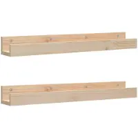 vidaXL Wandschappen 2 st 80x12x9 cm massief grenenhout