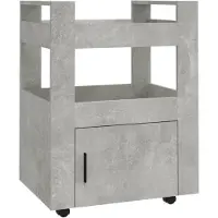 vidaXL Keukentrolley 60x45x80 cm bewerkt hout betongrijs