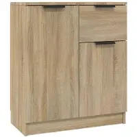 vidaXL Dressoir 60x30x70 cm bewerkt hout sonoma eikenkleurig