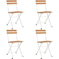 vidaXL Bistrostoelen 4 st inklapbaar massief acaciahout en staal