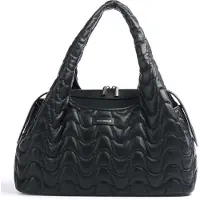 Coccinelle Leren Schoudertas Bianca Matelas Shoulderbag Noir Zwart