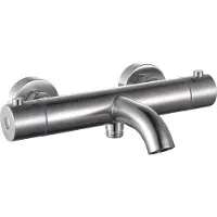 Guido Gusto Thermostatische opbouw badkraan volledig Rvs