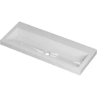 Ink Roots Meubelwastafel 100x40cm Keramiek - Zonder Kraangat - Glans Wit - 8718835037550 - Rechthoekig - Wastafels, Meubelwastafels