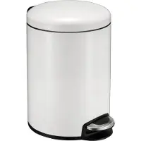 EKO - Maggey pedaalemmer 12 liter - Stainless steel Polypropyleen - wit - Prullenbak